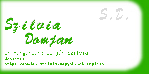 szilvia domjan business card